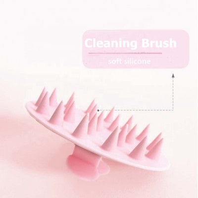 Custom Private label Silicone Shampoo Scalp Massage Detangling Hair Brush, baby hair brush